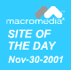 Macromedia Site of the Day: November 30th, 2001